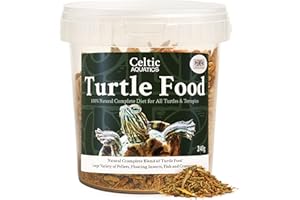 Turtle Food 1 Litre Tub (240g) | Floating Terrapin Food with Pellets, Insects & Fish | Complete Balanced Diet for Turtles & T