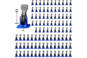 XNZMYN System poziomowania płytek, 100 sztuk, pomoc w układaniu 2 mm, niebieskie, wielokrotnego użytku, system poziomowania, zestaw do poziomowania płytek, system poziomowania płytek, system poziomowania