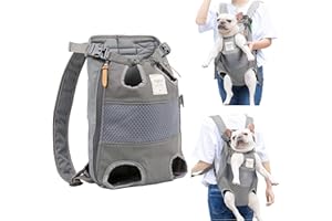 PETTOM Borsa Frontale per Cani Morbido Marsupio Tela Zaino Cane Traspirante Leggero Taglia Piccola Media Cane Gatto Fino a 12kg per Viaggio Passeggiata