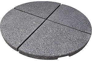 Pure Home & Garden 4 Granitplatten Stout, für Schirmständer, perfekt auch für Ampelschirme, 84 kg Gesamtgewicht
