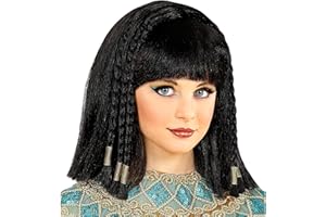 W WIDMANN MILANO PARTY FASHION Widmann 46931 Cleopatra Perruque Enfant Fille Noir