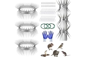 LUOJINYI Ochrona przed kunami, rura spustowa, 300 cm, stal nierdzewna, odstraszacz kun, z akcesoriami, do obrony przed kunami, do domu, stal nierdzewna, do przycinania drzew