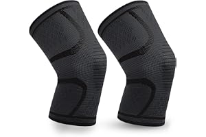 FDTY Knee Brace 2 Pack Knee Compression Sleeve Support for Men & Women Weightlifting, Gym, Workout, Hiking, Sports (Medium)