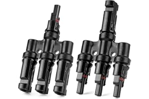 GlamPiece 3-Fach Solarstecker, Solar Stecker Set Männlich/Weiblich Photovoltaik Stecker, Solar Steckverbinder für Solarpanel Montage Stecker Set(1Y3）