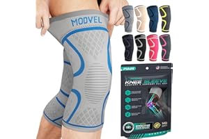 MODVEL Opaska na kolana dla mężczyzn i kobiet, 2 sztuki, oddychająca elastyczna opaska na kolana, ochraniacze na kolana, klasy medycznej, do uprawiania sportu, biegania, łagodzenia bólu stawów, stabilizacji