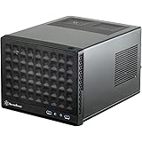 SilverStone SST-SG13B - Sugo Boîtier PC cube compact Mini-ITX, Panneau frontal Mesh, noir