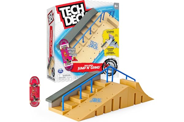 Tech Deck, Jump N' Grind X-Connect Park Creator, Ensemble de Rampe Personnalisable et à Construire avec Touche Exclusive, Jouet pour Enfants à partir de 6 Ans, Multicolore, Taille Unique