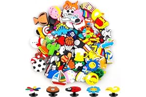 Luckynono Shoe Charms for Clogs, Cute Shoe Charms, Random PVC Shoe Decorations with numbers alphabet cartoon Cute Gifts for Birthday Christmas Party Favors