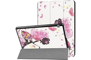 LOBWERK WiTa-Store, custodia sottile, adatta per Huawei MediaPad T3 10, 9,6 pollici, con funzione sleep/wake automatica e pennino capacitivo rosa C2