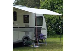 PHATRIP Toldo de Caravana de Camping de 400x250cm, Resistente al Agua y protección UV, para autocaravanas y autocaravanas con toldo Solar al Aire Libre, Color Gris