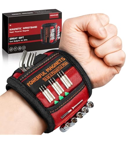 Magnetic Wristband With Super Strong Magnets - Holds Screws, Nails, Drill Bits - View #3