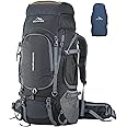TRAWOC VALOR MAX 75 Ltr Travel Backpack Camping Hiking Trekking Bag Rucksack for Men & Women with Rain Cover/Shoe Compartment, Grey, 3 Year Warranty