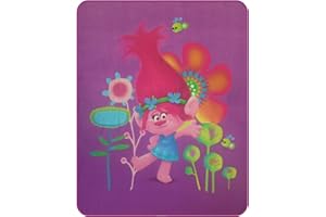 CTI 043696 Trolls Poppy Polyester Fleece Blanket, 110 x 140 cm, Pink