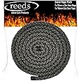 Reeds 12mm Black Stove Rope 2 Metre Length Heat Resistant Stove Rope/Door Gasket