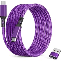 I! USB-C Auf USB-C Schnellladekabel – 50 Cm, Grünes Nylon-Geflecht, Für Handy & Tablet