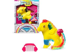 Basic Fun My Little Pony Totally Rad Skydancer – Retro 80s Neon Pony with Brushable Hair & Comb – Collectible Toy for Kids & Fans Ages 3+