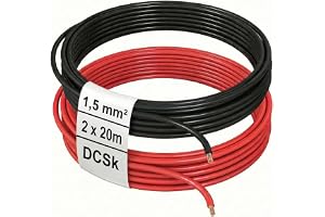 DCSk Fordonskabel - 1,5 mm² - 20m - FLRY B asymmetrisk - 1.5 mm² - fordonskabelsträng - uppsättning färg röd/svart - 1 5mm2