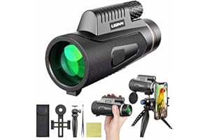 Ant Warrior Telescopio Monocular, 12 x 50 HD Monocular para Movil, Monoculars,FMC BAK4 Prisma Monoculars, para observación Caza y Camping (Negro)