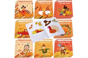 Faccito 24 Pcs Fall Thanksgiving Coloring Books Thanksgiving Mini Coloring Book Bulk Fall Theme DIY Art Drawing Books for Thanksgiving Goodie Bags Fall Party Favors Supplies Gifts