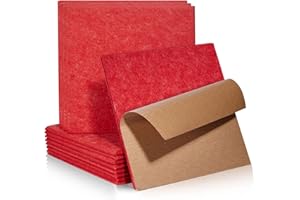 PAAUZOENG 12 pannelli acustici quadrati autoadesivi, isolamento acustico fonoassorbente ad alta densità per pareti, pannelli fonoassorbenti per soffitti, legno e porte, 30 x 30 x 0,9 cm