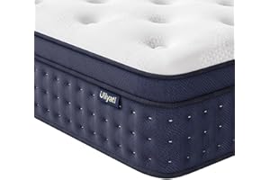 Uliyati 3FT Single Mattress, 10 Inch Gel Memory Foam Hybrid, 7-Zone Orthopaedic Pocket Sprung Support with Reinforced Edge - Medium Firm, 90x190cm