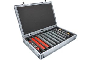 Feldherr Eurobox 60 x 40 cm Coffret pour modélisme ferroviaire - échelle H0-11 Compartiments - Insert Mousse pour Rangement Vertical - Solution compacte pour locomotives et Wagons