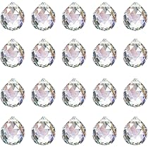 Attrape-soleil En Cristal – Lot De 20 Prismes 38 Mm, Avec Anneaux Et Corde, Pour Fenêtre, Jardin, Décoration