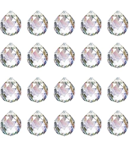Set Cristalli 'Spitzen' 7 Pezzi Per Feng Shui - Con 30% Piombo, Effetto Arcobaleno, Con Filo Per Appendere