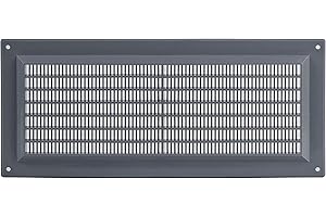 STEINBERG14 Kratka wentylacyjna, ochrona przed owadami, szara, 300 x 130 mm, z tworzywa sztucznego ABS, 30 x 13 cm