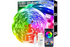 FUPT Led Strip Lights,2M TV Led Strip Lights,5050 RGB Led Lights for TV Led Backlight with App Control,Music Sync,Led Lights for Bedroom,Party,TV,Gaming Room for Christmas Halloween Decorations