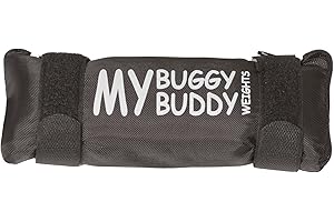 My Buggy Buddy Weights For Pram/Stroller/Pushchair, Counterbalances Additional Weight On A Buggy, Slim Discreet Design, Universal Fit, 2-Pack, 1.5 kg Combined Weight, Black