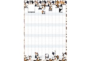 Studio Henki 2025 Wall Planner. A2 Vertical Year Planner. Includes stickers. Crease-free. (Puffins)