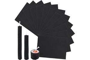 Bolosa 12 Bienenwachsplatten, Wachsplatten für Kerzen, Taufkerze Selber machen set, Wachsplatten zum Kerzen Verzieren, Kerzen Bemalen Set 20x15cm, für Erwachsene und Kinder(Schwarz)