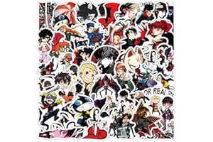 TACOMEXI Jeu d'autocollants PERSONA Pack 50pcs, autocollant en vinyle pour bouteilles d'eau ordinateur portable Skateboard Notebook, cadeau pour adultes enfants adolescents
