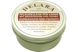 DELARA, cera per mobili di alta qualità, con jojoba e cera d'api, protegge dalla disidratazione e dall'ossidazione, 150 ml, prodotta in Germania