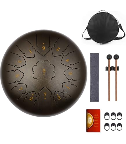 Instrument Enfant Tongue Drum Vilac - Instrument De Percussion Zen En Métal, Accordé Do Majeur (pour Enfants) Vilac Musique