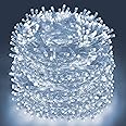 Abkshine Super Long Christmas Lights, Outdoor Garden Fairy Lights, 100M 800 LED Cold White Extra Long Outside String Lights for Wedding Holiday Patio Gazebo Fence Gathering Party(Remote/Mains Powered)