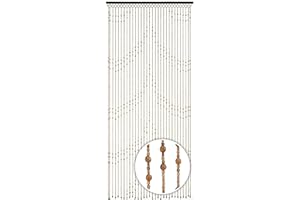 ‎KOBOLO Kobolo Türvorhang Perlenvorhang Samara 31 Stränge 90x200 - Sichtschutz Balkon und Terrasse