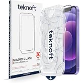 Teknoft iPhone 12-12 Pro i&ccedil;in Kolay Kurulum Kitli Takılırken Camın Altında Kesinlikle Toz Bırakmayan Ekstra G&uuml;&ccedil;lendirilmiş Ta