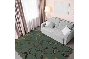 Ottomanson Ottohome Collection nowoczesny dywan z gumowym oparciem w kształcie liści, 100 cm x 150 cm, piana morska