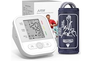 NWOUIIAY Misuratore Pressione da Braccio, Misuratore di Pressione Con Schermo LCD, Macchinetta Pressione Digitale Bracciale Regolabile 22-42 cm, Rilevazione Aritmia, 2 Utenti × 99 Memorie