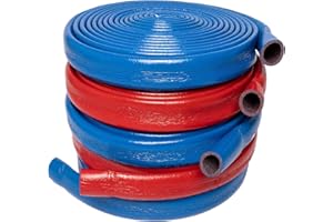 konst-install Rohrisolierung 18mm, BLAU, Isolierschlauch 10 Meter Länge, 6 mm Isolierstärke, Rohr Dämmung Schlauch, isolierung Heizungsrohre, Wasserleitung, 18/6 passt auch auf 16mm