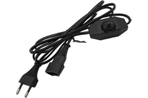 PB-VERSAND Regulador de intensidad LED de 1 a 60 W con cable de 2 m (conector + hembra) regulable sin niveles (cable de intensidad giratoria) para bombillas LED, regulador de intensidad de intensidad (negro)