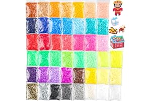 TOMOROTEC 36000 Pcs Value Pack Fuse Beads 45 Colors, Bulk Assorted Multicolor Fuse Beads for Kids and Chilren Crafts with Ironing Papaer