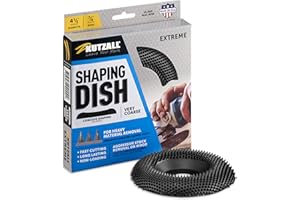 Kutzall Extreme Shaping Dish - Very Coarse, 4-1⁄2" (114.3mm) Dia. X 7⁄8" (22.2mm) Bore - Woodworking Angle Grinder Attachment for DeWalt, Bosch, Milwaukee, Makita. Abrasive Tungsten Carbide, DW412X120