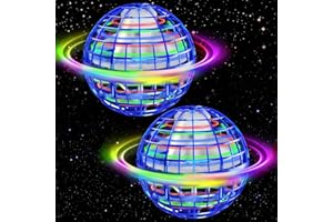 Skeufy 2PCS Blue Fliegender Ball Magic Flying für Kinder 6 7 8 9 10 11 12 Jahren mit LED Licht Spielzeug Ball Hand Controlled Hover Ball Geschenke für Jungen Mädchen 6-12 Jahre