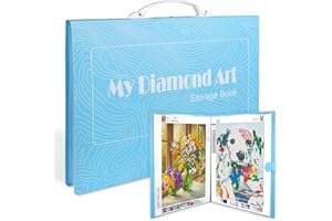 IGUGI Diamond Painting Album,A3 Diamond Painting Dossier,avec 30 Pochettes Transparentes peut contenir 60 feuilles,pour Classer et Afficher les Peintures au Diamant