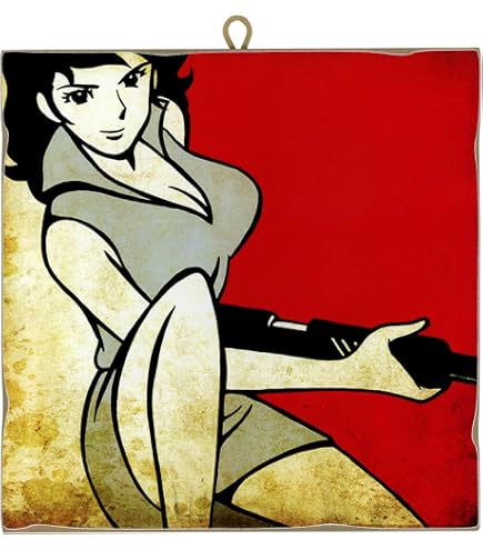 KUSTOM ART Quadro In Legno Lupin III – Stile Vintage Fumetto, 18x25 Cm, Stampa Da Collezione, Fatto In Italia