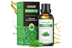 AESHORY Aceite Esencial de Menta 50ml 100% Puro Aceites Esenciales Naturales, Aceite de Aromaterapia para Difusor humidificador, Fragancia para el Hogar, Cuidado de la Piel, Bricolaje
