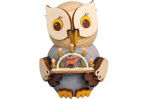 ‎KUHNERT Kuhnert - Dekoration/Holzfigur - Mini Eule mit Schwibbogen - ca. 7cm - Made in Germany